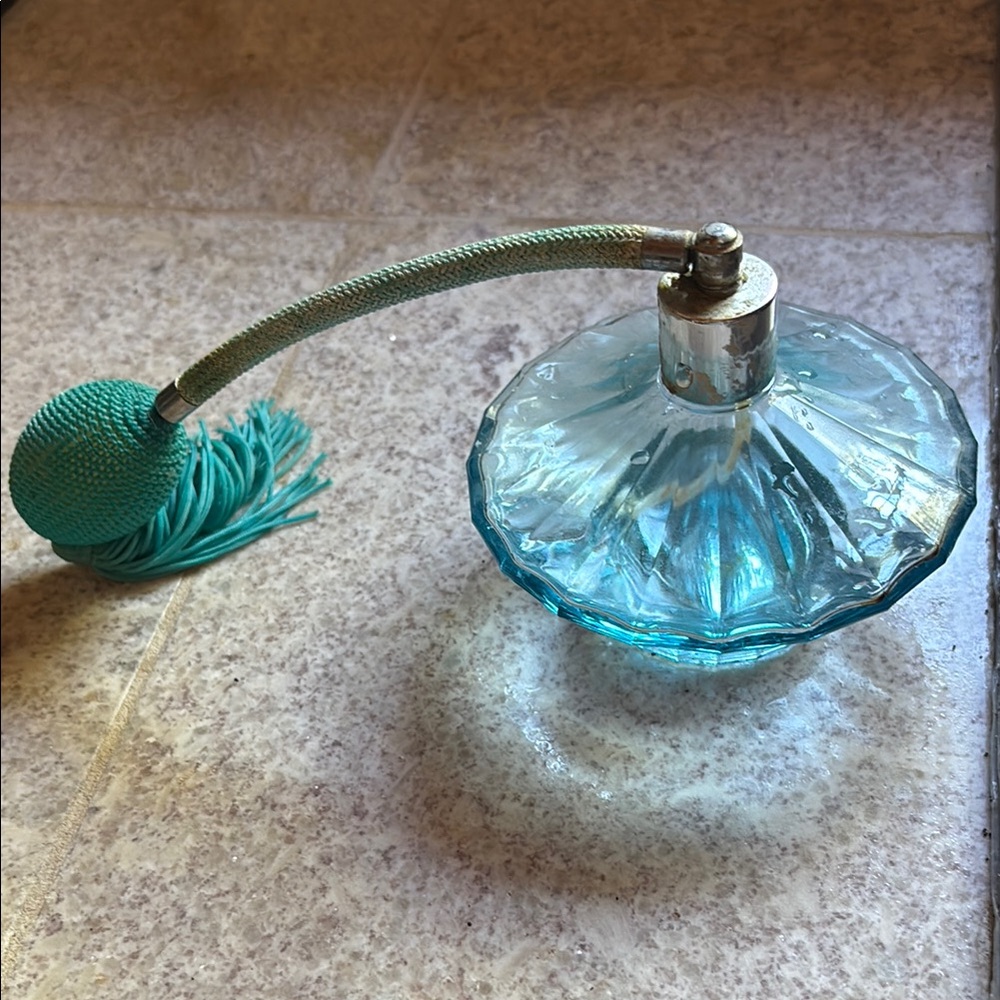 Vintage Teal Perfume Atomizer